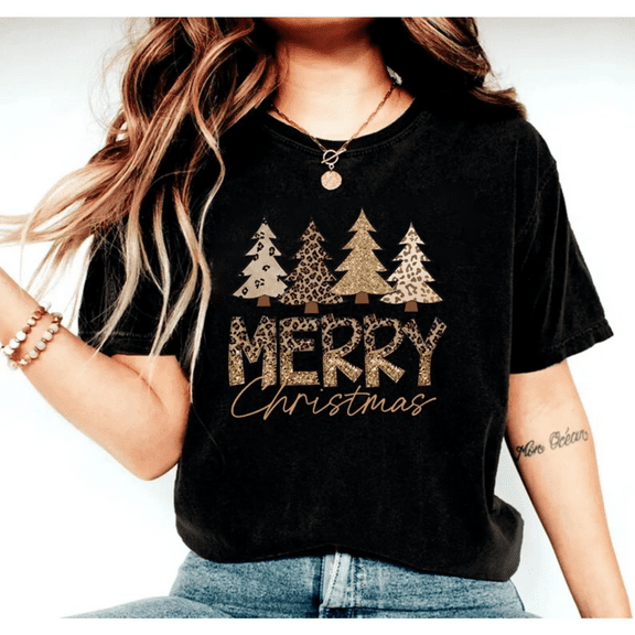 Funny Christmas T-Shirt for Women Novelty Holiday Graphic Tee Casual Short Sleeve Shirt