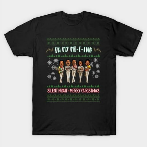 Funny Christmas Temptations In My Mind Holiday Design, H10587 Unisex T-Shirt, Up to 5XL Available