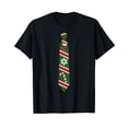 thumbnail image 1 of Funny Christmas Tie Black T-Shirt - Holiday Tuxedo Fun Tee Design, 1 of 5