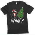 thumbnail image 1 of Funny Christmas Tree What Cat T-shirt humorous Xmas Pet Tee Shirt (5X-Large Black), 1 of 6