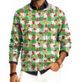 thumbnail image 1 of Funny Christmas Tshirts Men Male Ugly Christmas Sweater Light Green S, 1 of 4