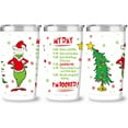 thumbnail image 1 of Funny Christmas Tumbler, 20 oz Stainless Steel Insulated Travel Tumbler, Christmas Coffee Mug with Lid, Xmas Cups Keep Drinks Cold & Hot, Novelty Holiday White Elephant Gifts for Women Men Coworkers, 1 of 6