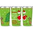 thumbnail image 1 of Funny Christmas Tumbler, 20 oz Stainless Steel Insulated Travel Tumbler, Christmas Coffee Mug with Lid, Xmas Cups Keep Drinks Cold & Hot, Novelty Holiday White Elephant Gifts for Women Men Coworkers, 1 of 6
