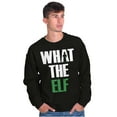 thumbnail image 1 of Funny Christmas What the Elf Joke Sweatshirt for Men or Women Brisco Brands 3X, 1 of 5