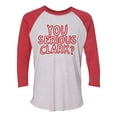 thumbnail image 1 of Funny Christmas You Serious Clark? Adult Unisex Baseball Tee-Red-Large, 1 of 4