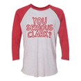 thumbnail image 1 of Funny Christmas You Serious Clark? Adult Unisex Baseball Tee-Red-Small, 1 of 4