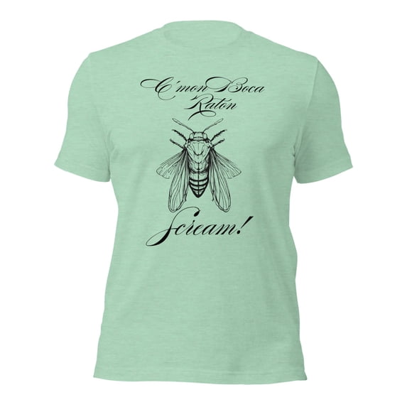 Funny Cicada Invasion Boca Raton, Funny Florida Shirts (Heather Prism Mint, XL)