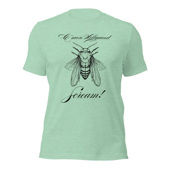 Funny Cicada Invasion Hollywood, Funny Florida Shirts (Heather Prism Mint, XS)