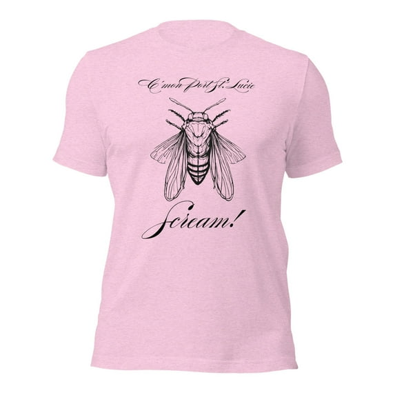 Funny Cicada Invasion Port St. Lucie, Funny Florida Shirts (Heather Prism Lilac, M)