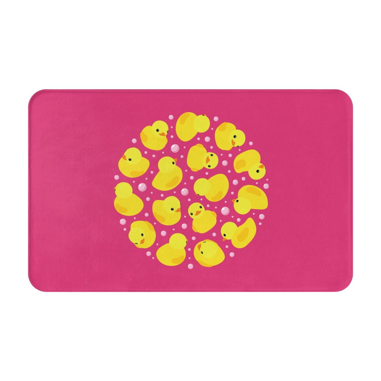 Funny Circle Duck Bathroom Rugs NonSlip Super Absorbent Bath Mat Dirt