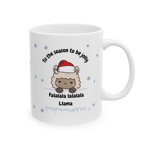 Funny Cistmas Llama Coffee Mug, day Alpa Gift.