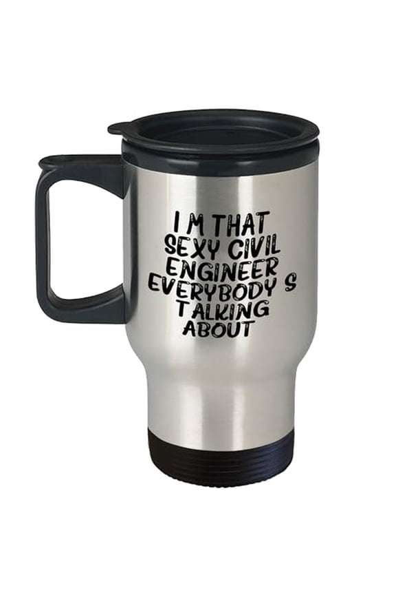 Funny Civil Engineer Travel Mug | Unique Gifts for Dad | Insulated Coffee Cup