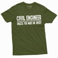 thumbnail image 1 of Funny Civil Engineer Unless You Make Me Agnry T-Shirt Engineering Humor Saying Tee (XX-Large Military Green), 1 of 6