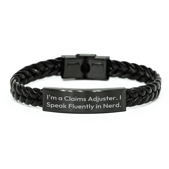Funny Claims Adjuster Interlaced Leather Bracelet Gifts from Men to Claims Adjuster on Father's Day
