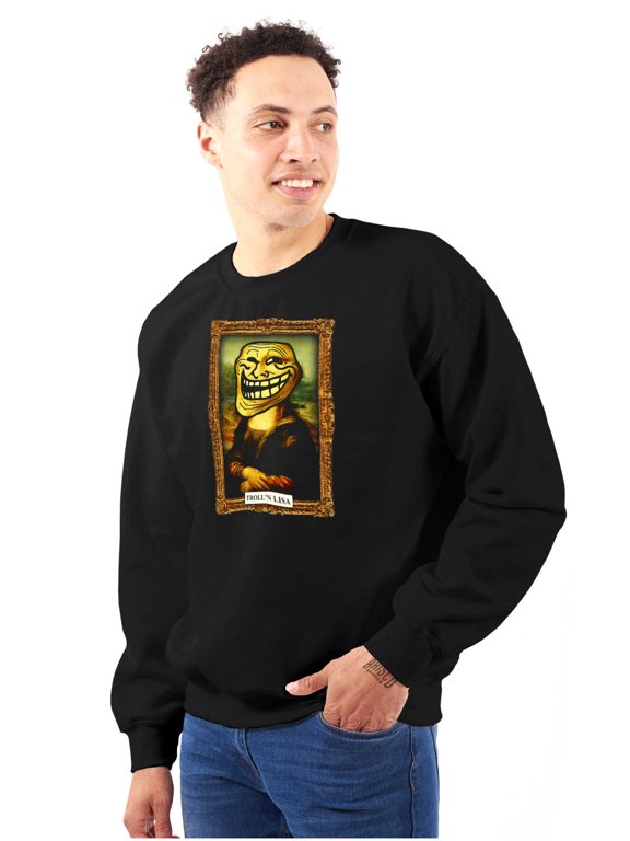 Funny Classic Art Troll Face Meme Unisex Plus Size Sweatshirt Brisco Brands 2X