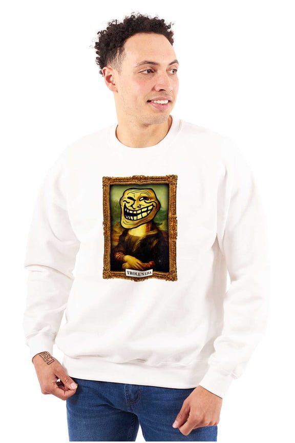 Funny Classic Art Troll Face Meme Unisex Plus Size Sweatshirt Brisco Brands 3X