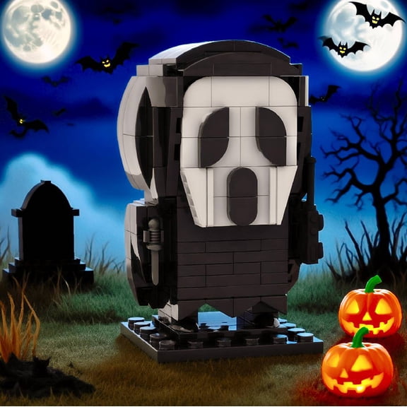 Funny Classic Halloween Building Blocks Ghost Figure Models, Collections of Home Halloween Decorations with a Good Horror Atmosphere, Educational Halloween Gifts for All Ages