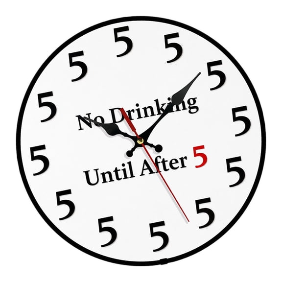 Funny Clock with Repeating 5s, Three-Hand Display, and Body for Studies, Work Settings, and Entryways