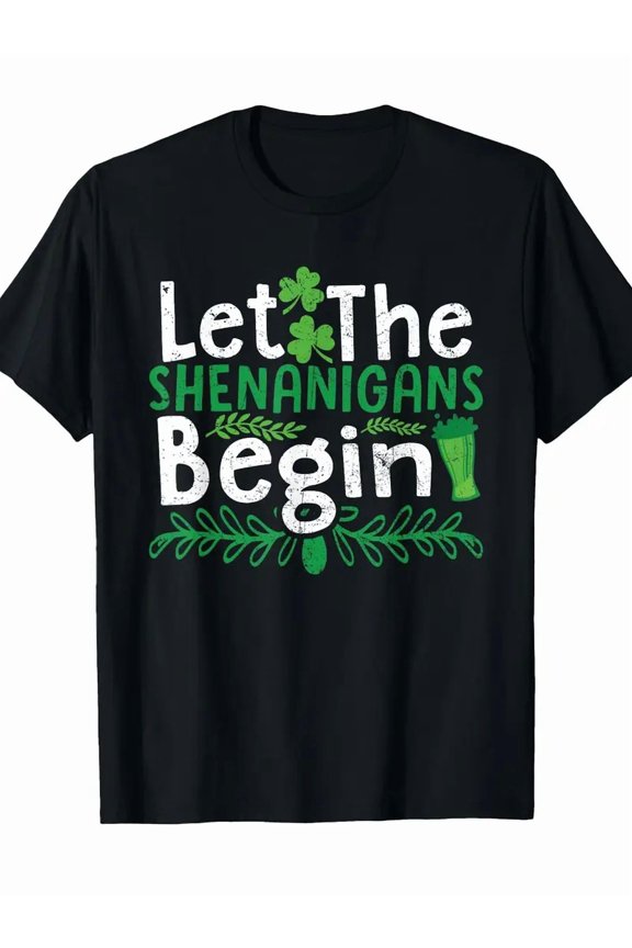 Funny Clover Shenanigans Quote Unisex Short Sleeve Graphic T-Shirt