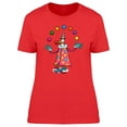 thumbnail image 1 of Funny Clown Cartoon T-Shirt Women -Image by Shutterstock, Female x-Large, 1 of 2