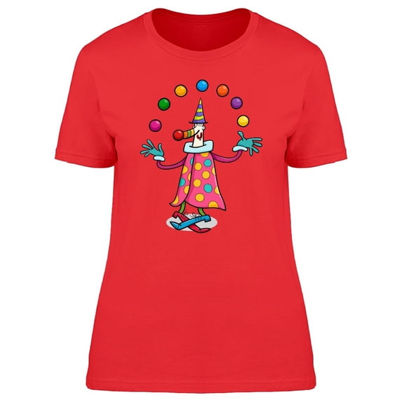 Funny Clown Cartoon Tee Women's -Image by Shutterstock