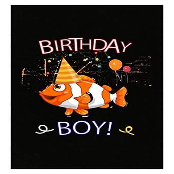 Funny Clown Fish Poster - Ocean Theme Humor for Birthday Boy Gift