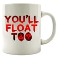 thumbnail image 1 of Funny Clown 11 oz Coffee Mug - You'll Float Too White Ceramic Gift, 1 of 4