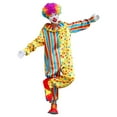 thumbnail image 1 of Funny Clown Outfits for Men Women Unisex Adult Mardi Gras Outfit Carnival Party Performance Clothes Activewear #04 Yellow & Size XXXXXL, 1 of 3