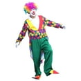 thumbnail image 1 of Funny Clown Outfits for Men Women Unisex Adult Mardi Gras Outfit Carnival Party Performance Clothes Activewear #09 Dark Green & Size M, 1 of 3