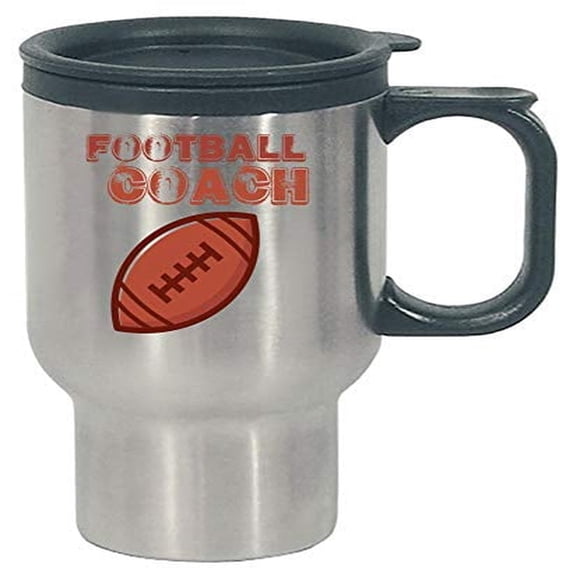 Funny Coach Stainless Steel Travel Mug - Perfect Gift for Football Mentors