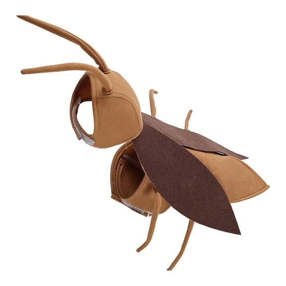 Funny Cockroach Pet Costume Adjustable Halloween Cosplay Outfit for Cats and Dogs, Brown