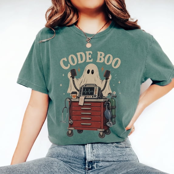 Funny Code Boo Spooky Nurse Comfort Shirt - Walmart.com
