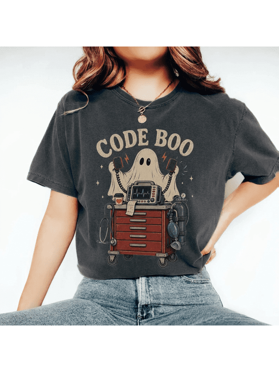 Funny Code Boo Spooky Nurse Comfort Shirt