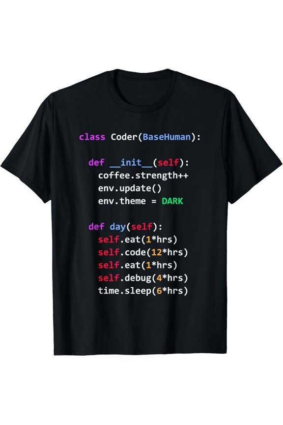 Funny Coding Shirt - Python Class Eat Code Sleep Repeat T-Shirt