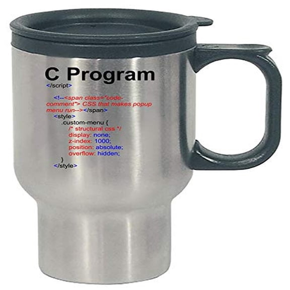 Funny Coding Travel Mug - Stainless Steel Cup for Programmers & Tech Lovers