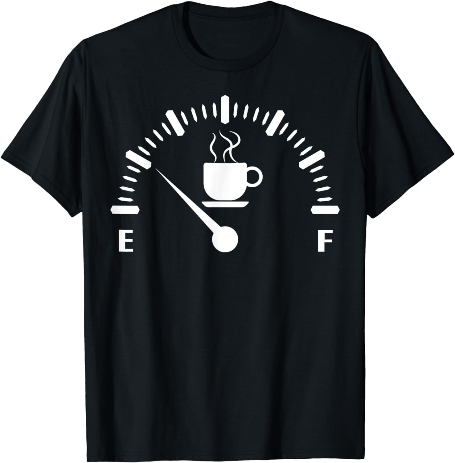 Funny Coffee Low, Coffee Empty, Low Coffee Gauge Design TShirt