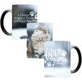 thumbnail image 1 of Funny Coffee Mug, Caliamary Ceramic Cat Mug Cute Heat Changing Mug, Heat Sensitive Color Changing Mug Coffee Cup for Women Men Kids Cat Lovers (Cat), 1 of 5