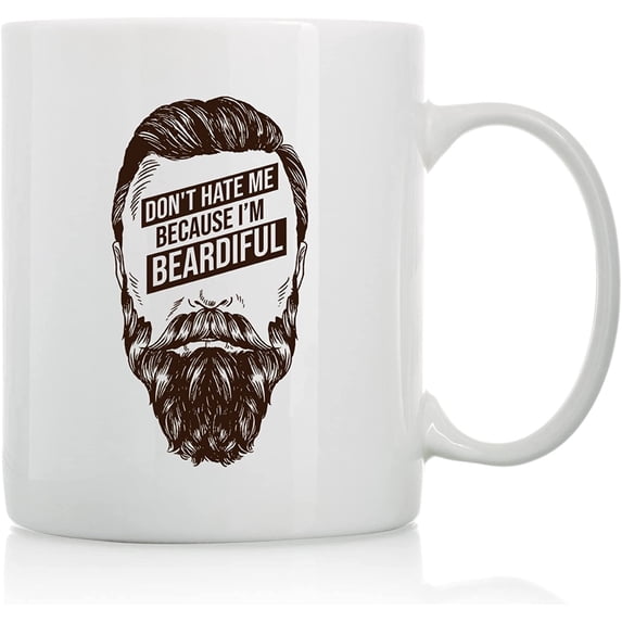 Funny Coffee Mug for Men - Beardiful Men - 11oz and 15oz Funny Coffee Mugs - The Best Funny Gift for Friends and Colleagues - Coffee Mugs and Cups with Sayings by