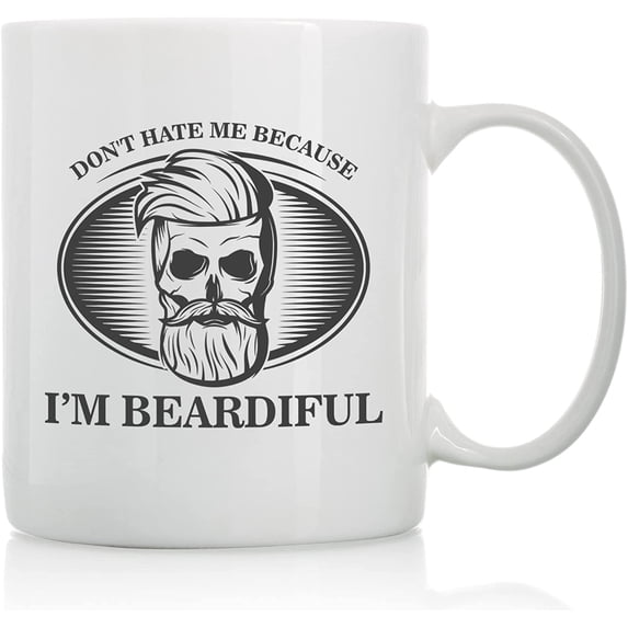 Funny Coffee Mug for Men - Beardiful Men - 11oz and 15oz Funny Coffee Mugs - The Best Funny Gift for Friends and Colleagues - Coffee Mugs and Cups with Sayings by