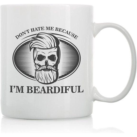 Funny Coffee Mug for Men - Beardiful Men - 11oz and 15oz Funny Coffee Mugs - The Best Funny Gift for Friends and Colleagues - Coffee Mugs and Cups with Sayings by