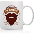 thumbnail image 1 of Funny Coffee Mug for Men - Beardiful Men - 11oz and 15oz Funny Coffee Mugs - The Best Funny Gift for Friends and Colleagues - Coffee Mugs and Cups with Sayings by, 1 of 5