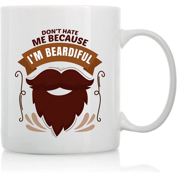 Funny Coffee Mug for Men - Beardiful Men - 11oz and 15oz Funny Coffee Mugs - The Best Funny Gift for Friends and Colleagues - Coffee Mugs and Cups with Sayings by