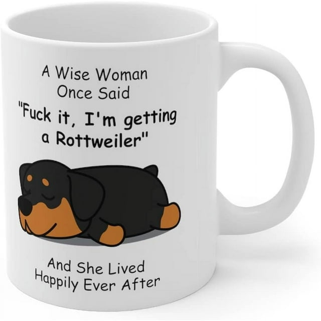 Funny Coffee Mugs 11 Oz, Funny Rottweilers Mug - Ceramic Tea Cup Unique ...