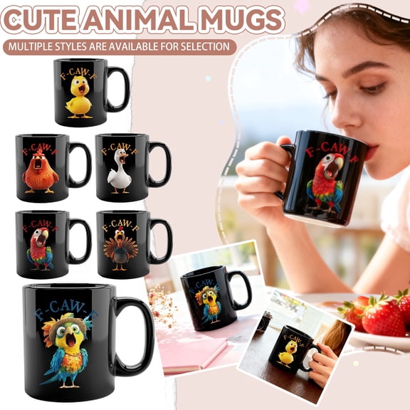 Funny Coffee Mugs Oz,Hidden Message Mug, Unique Design Water Cup For Coffee Lovers, Practical Gift For Coworkers & Work Besties, LeakProof Ceramic Mug With Temperature Locking