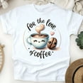 thumbnail image 1 of Funny Coffee T-Shirt for Women – “For the Love of Coffee” Tee, White, Size XL, 1 of 6