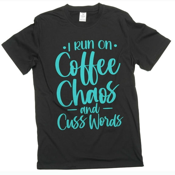 Funny Coffee T-shirt Coffee Chaos And Cuss Words Shirt Humorous Gifts Coffee Gift Tee