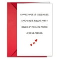 thumbnail image 1 of Funny Colleagues Greeting Card – "Chance Made Us Colleagues" Sarcasm & Friendship Theme – Envelope Included, Blank Inside – Perfect for Work Friends, Coworkers, and Office Humor, 1 of 2