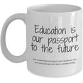 thumbnail image 1 of Funny College Dorm Mug - EDUCATION OUR PASSPORT - Gift for Student Care Package, End of School Year, Finals, Mid-Terms for Coffee or Tea, 1 of 9