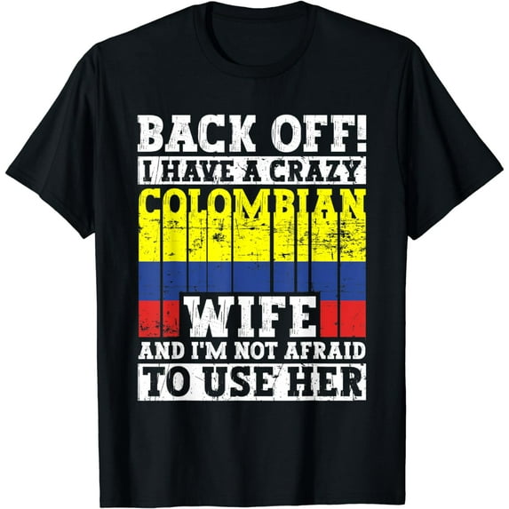 Funny Colombian Husband Apparel Colombia Flag Heritage T-Shirt