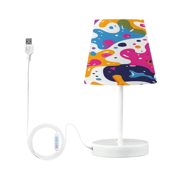 Funny Colorful Blobs Desk Lamp LED Table Nightstand Lamps with 3 Color Temperatures for Home Bedroom Living Room Decor 8x12